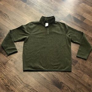 J. Crew Factory Authentic Fleece 1/2 Zip Pullover- NWT